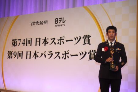滝ヶ原駐屯地 西村健選手（銃剣道）<br>第７４回日本スポーツ賞受賞を報告！