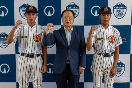 全日本中学野球選手権大会ジャイアンツカップ出場！静岡裾野リトルシニアが市長表敬しました！